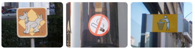 symbolen pictorgrammen straat